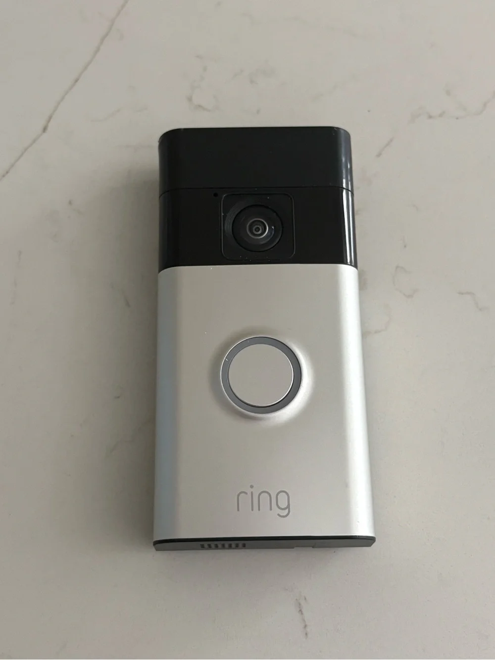 Ring Doorbell in Silver and Black